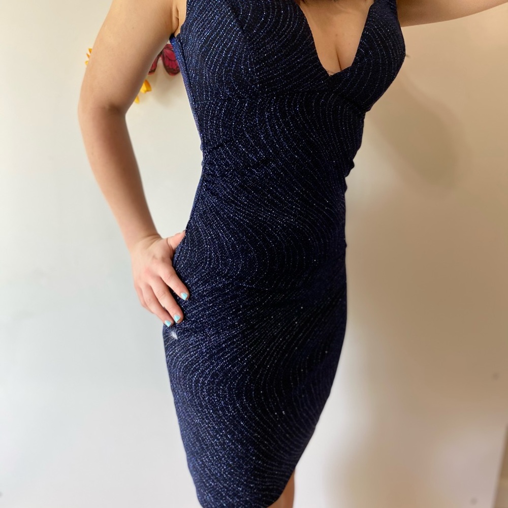 Sexy Midnight Blue Cocktail Dress